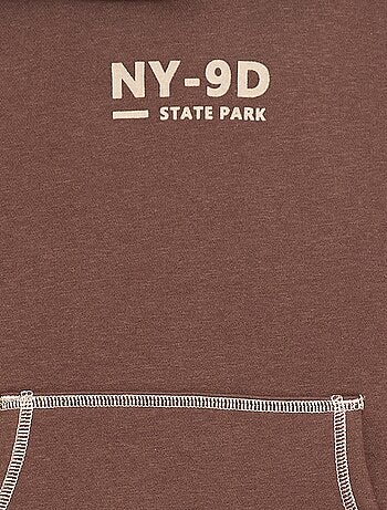 Felpa con cappuccio stampata