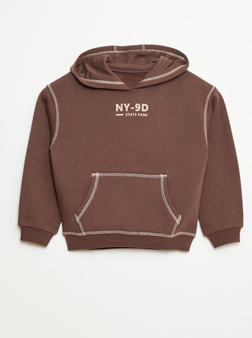 Felpa con cappuccio stampata - Kiabi