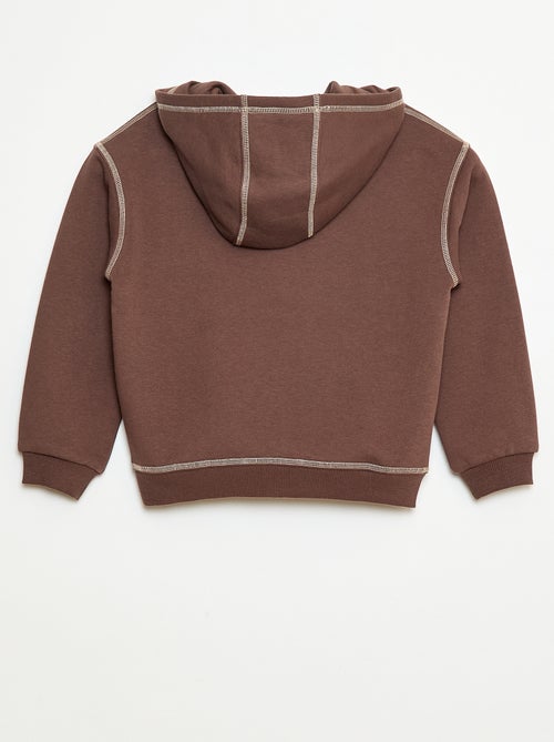 Felpa con cappuccio stampata - Kiabi