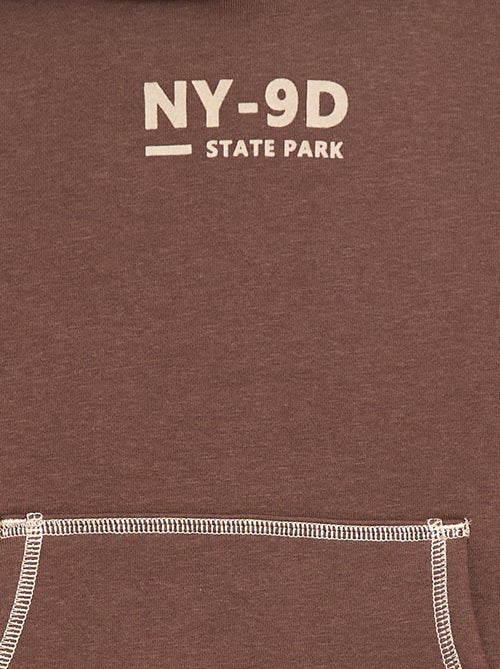 Felpa con cappuccio stampata - Kiabi