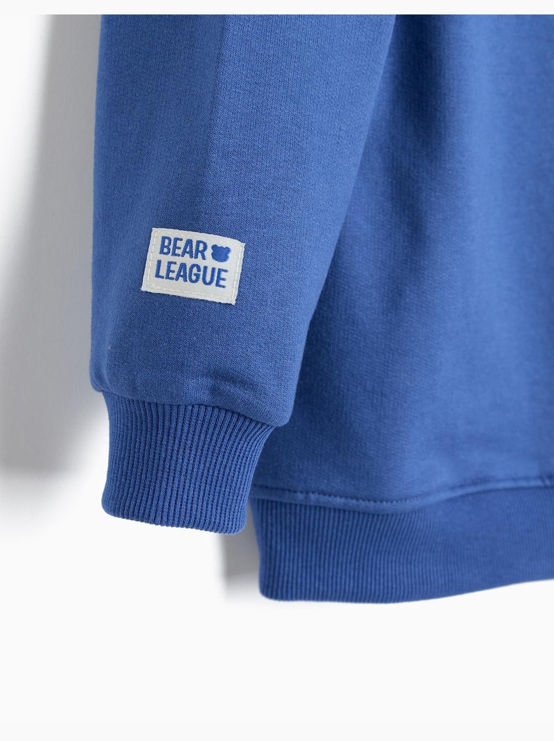 Felpa con cappuccio stampata, mo fashion Blu - Kiabi