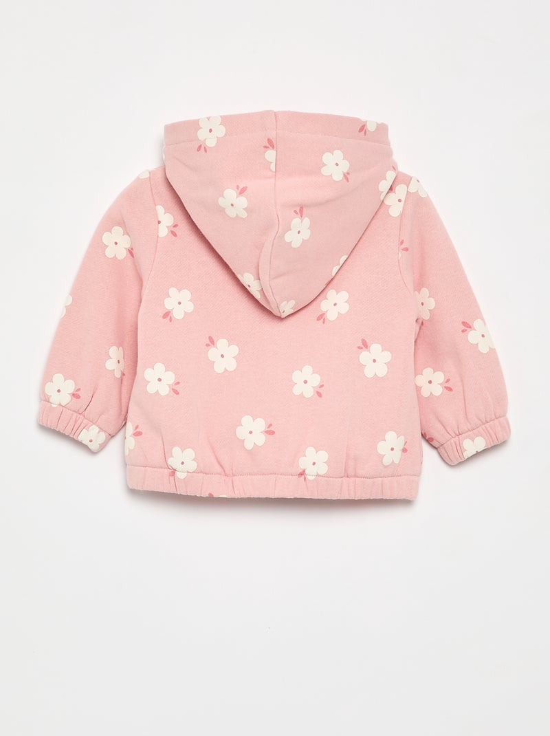 Felpa con cappuccio stampata Rosa - Kiabi