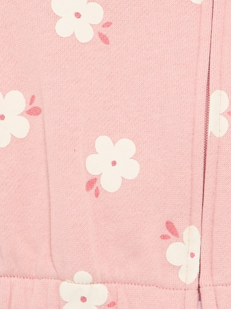 Felpa con cappuccio stampata Rosa - Kiabi