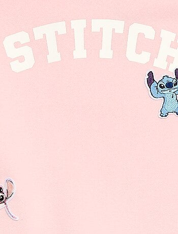 Felpa con cappuccio stampata 'Stitch'