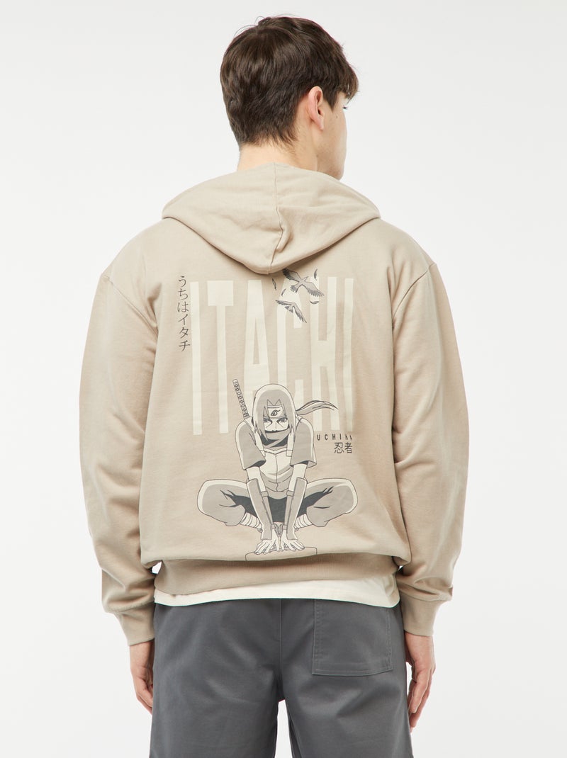 Felpa con cappuccio stampato 'Naruto' BEIGE - Kiabi