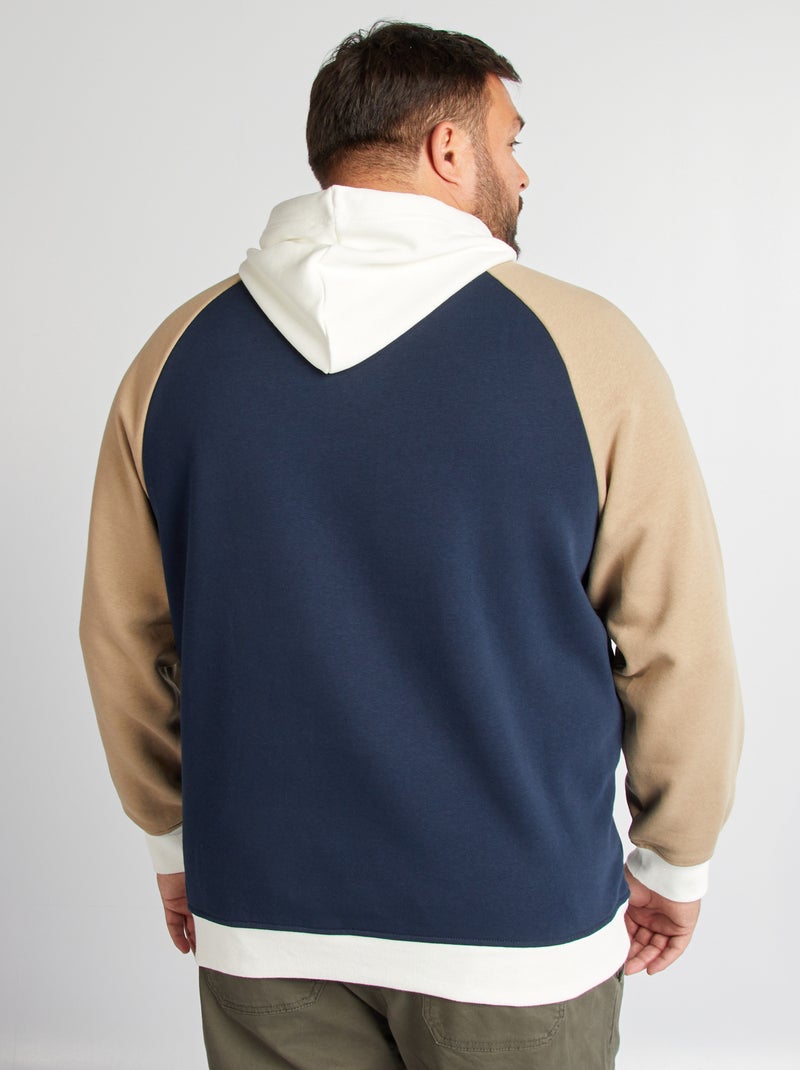 Felpa con cappuccio stile università americana BLU - Kiabi