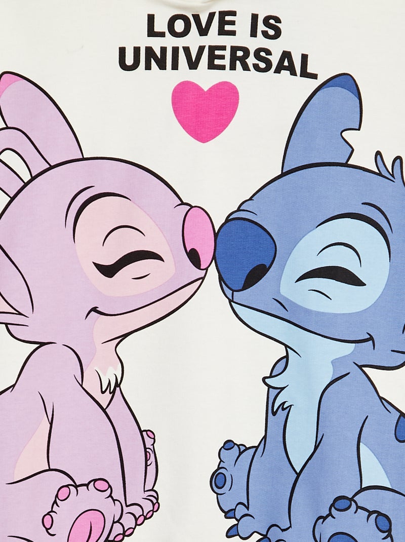 Felpa con cappuccio 'Stitch' di 'Disney' BIANCO - Kiabi