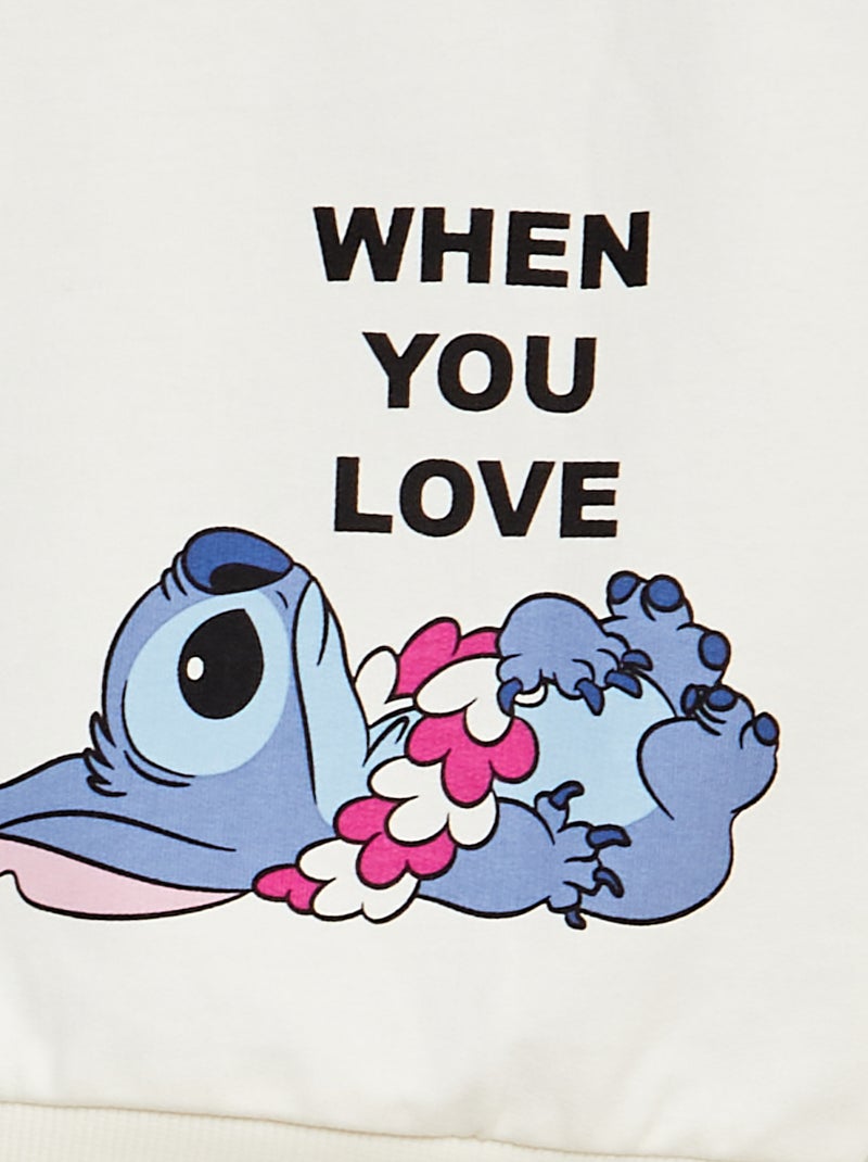 Felpa con cappuccio 'Stitch' di 'Disney' BIANCO - Kiabi