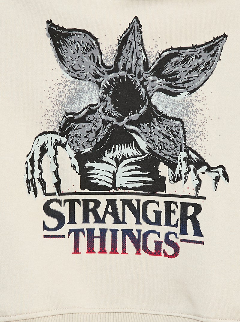 Felpa con cappuccio 'Stranger Things' 'Demogorgone' Bianco - Kiabi