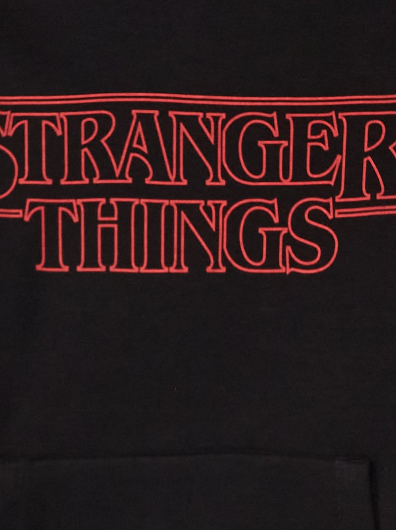 Felpa con cappuccio 'Stranger Things' nero - Kiabi