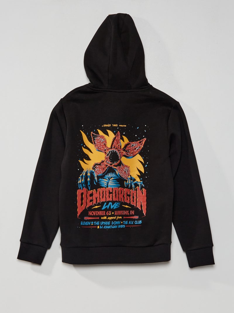 Felpa Stranger Things Netflix Flaming | Taglia L Nera | Ufficiale