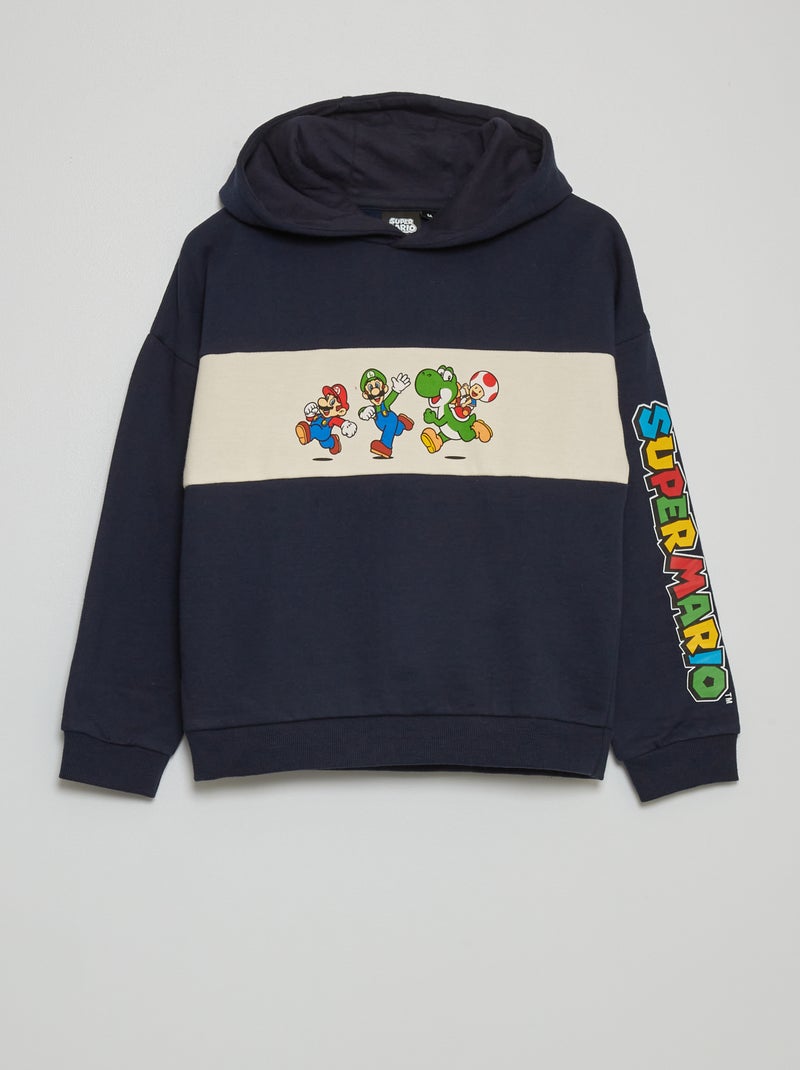 Felpa con cappuccio 'Super Mario' 'Nintendo' blu - Kiabi