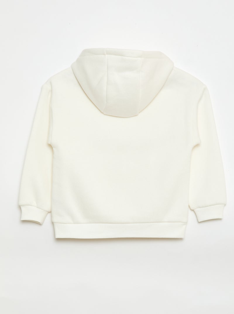 Felpa con cappuccio taglio loose Beige - Kiabi