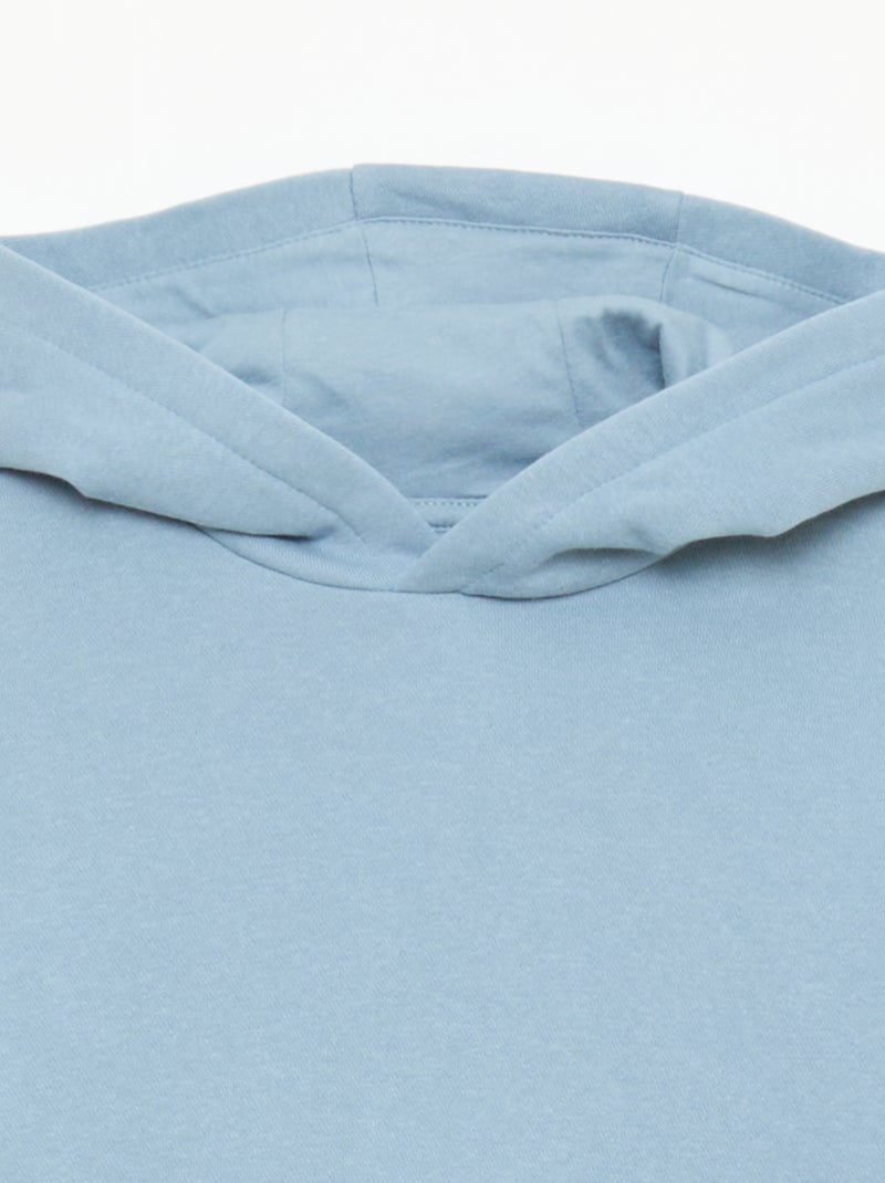 Felpa con cappuccio taglio loose Blu - Kiabi
