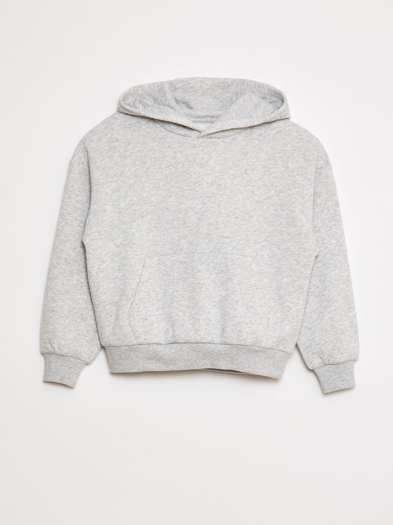 Felpa con cappuccio taglio loose Grigio - Kiabi