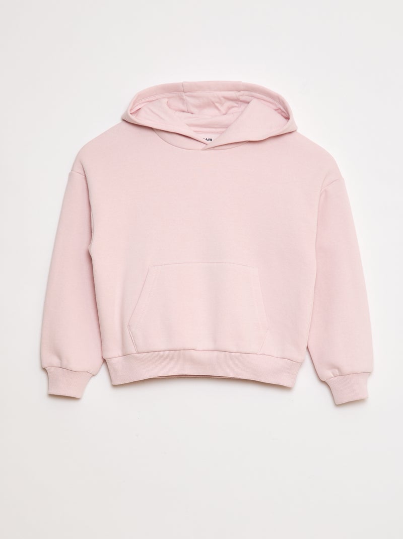 Felpa con cappuccio taglio loose Rosa - Kiabi