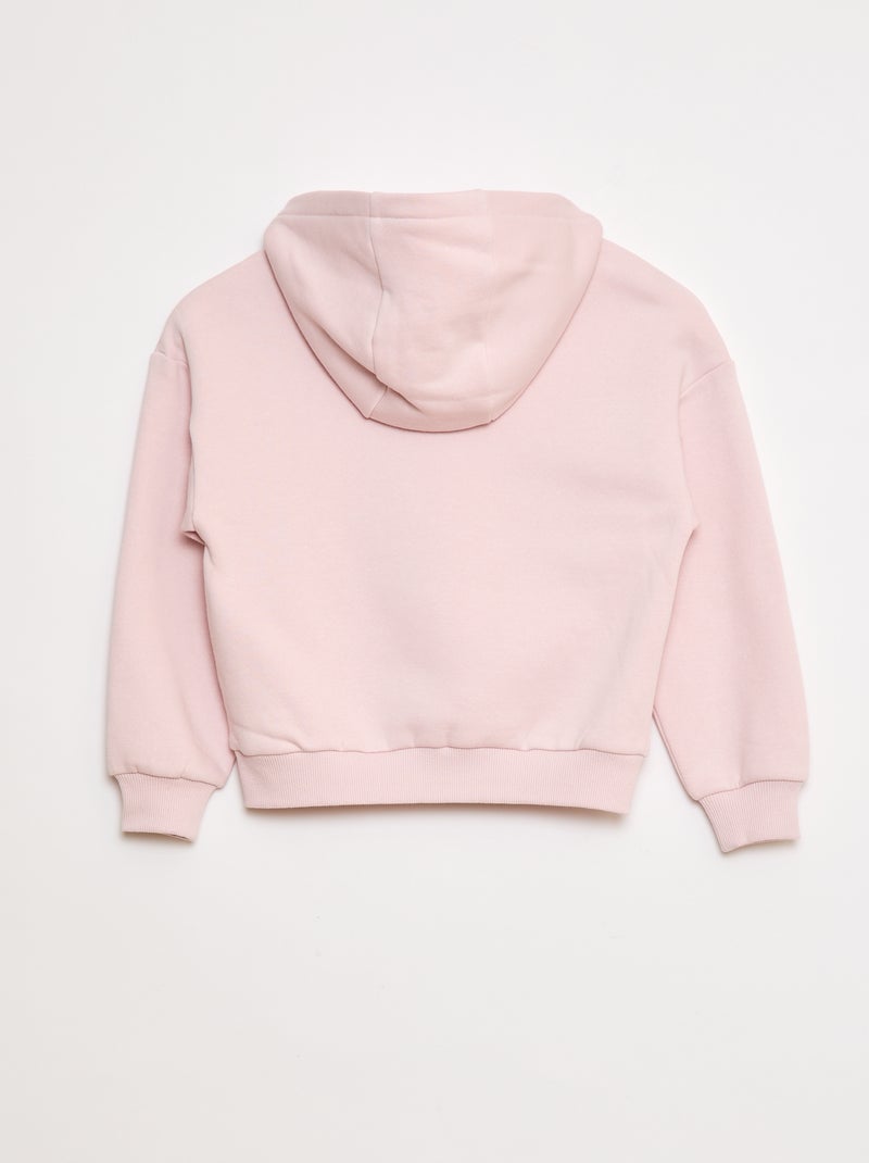 Felpa con cappuccio taglio loose Rosa - Kiabi
