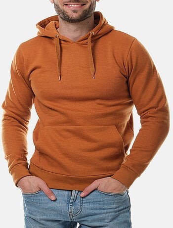 Felpa con cappuccio tinta unita