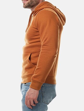 Felpa con cappuccio tinta unita