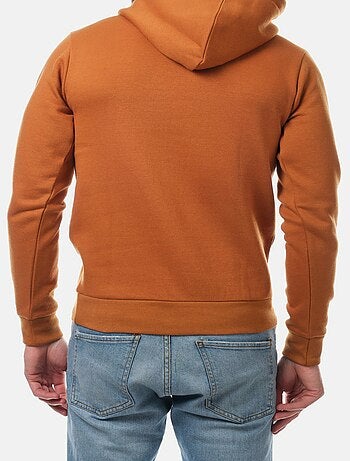 Felpa con cappuccio tinta unita