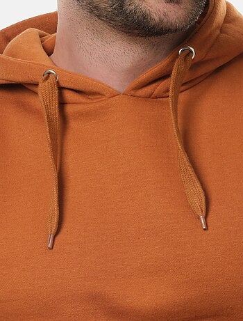 Felpa con cappuccio tinta unita