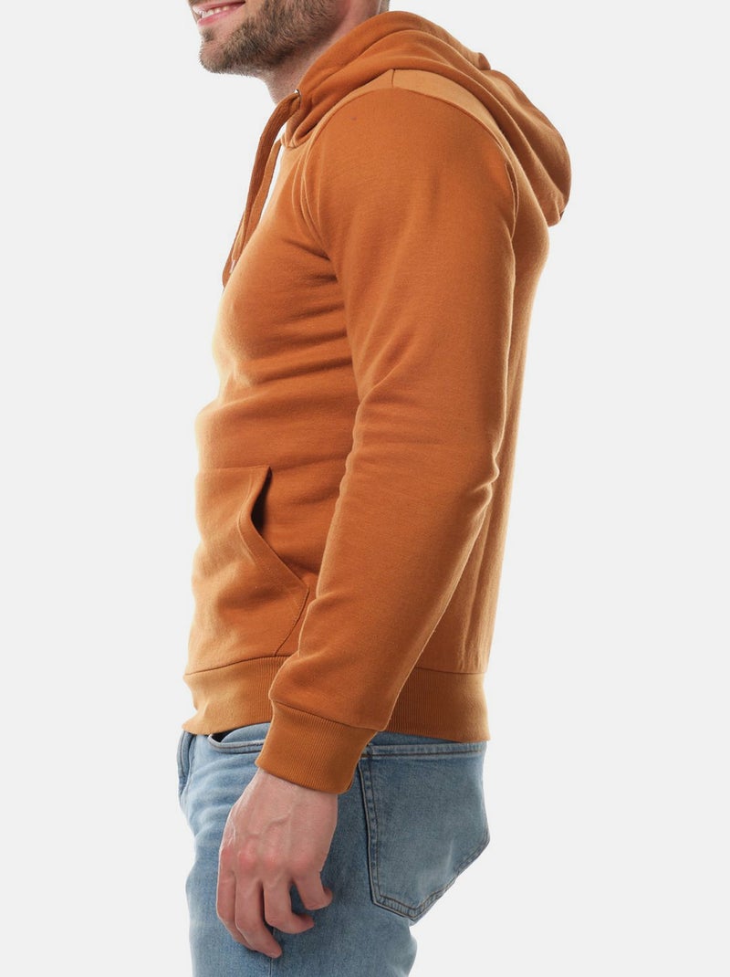 Felpa con cappuccio tinta unita Beige - Kiabi