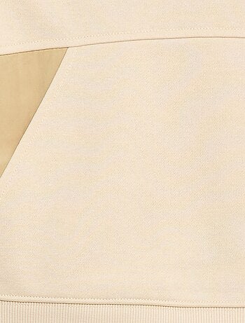 Felpa con cappuccio tinta unita con tasca a marsupio