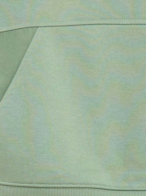 Felpa con cappuccio tinta unita con tasca a marsupio - Kiabi