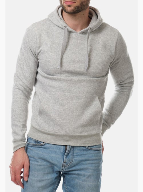 Felpa con cappuccio tinta unita - Kiabi