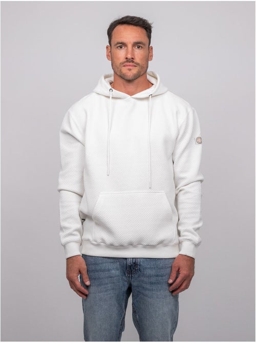Felpa con cappuccio tinta unita in maglia waffle werone - Kiabi Felpa con cappuccio tinta unita in maglia waffle werone - Kiabi