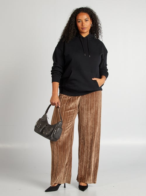 Felpa con cappuccio tinta unita - Kiabi