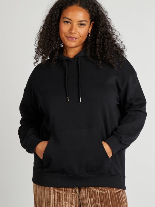 Felpa con cappuccio tinta unita - Kiabi