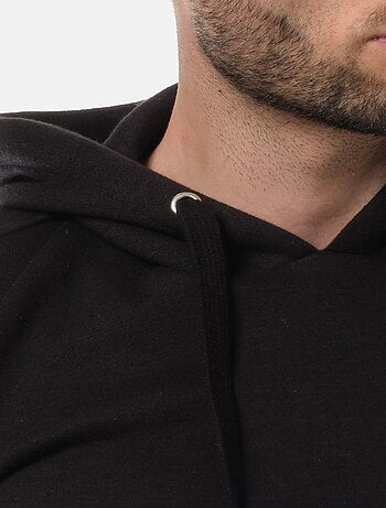 Felpa con cappuccio tinta unita