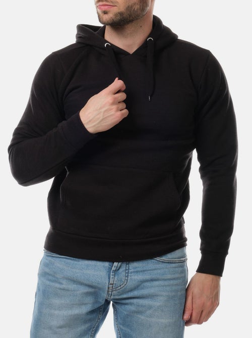 Felpa con cappuccio tinta unita - Kiabi