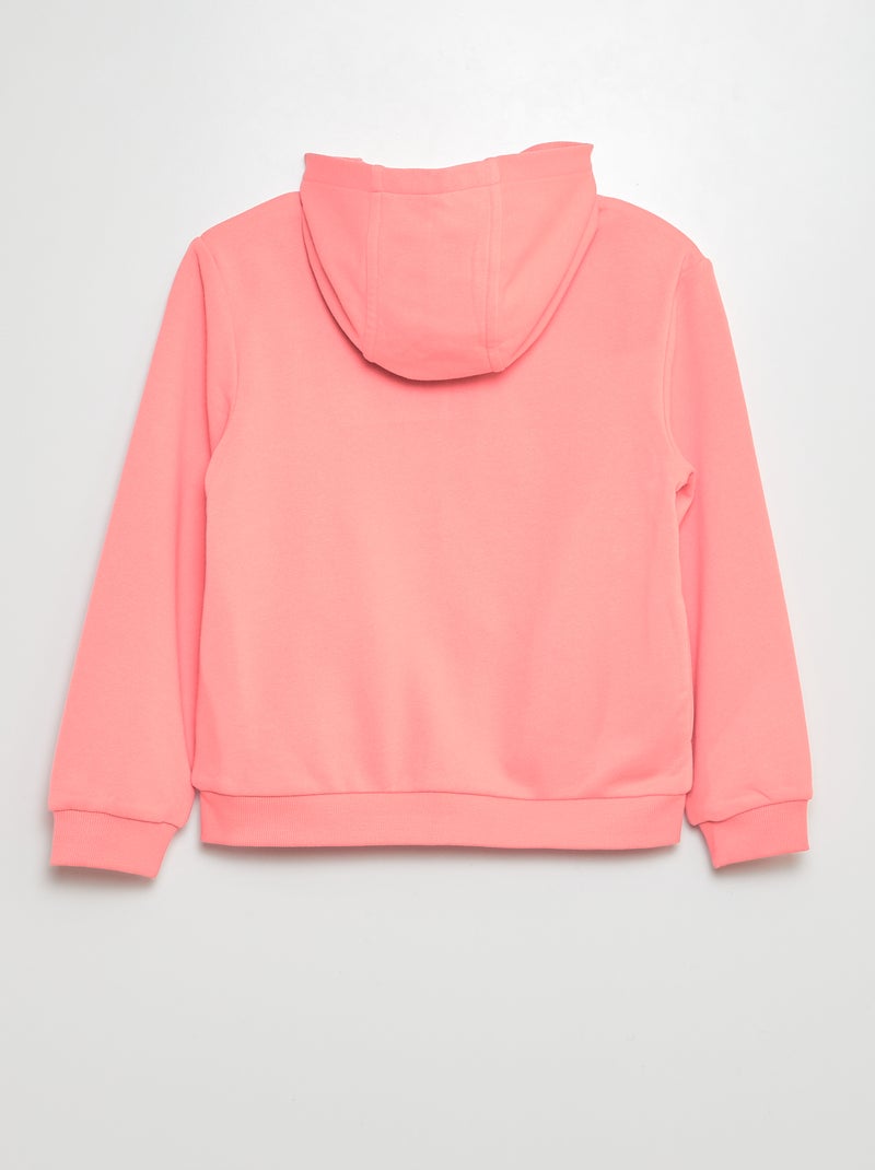 Felpa con cappuccio tinta unita ROSA - Kiabi