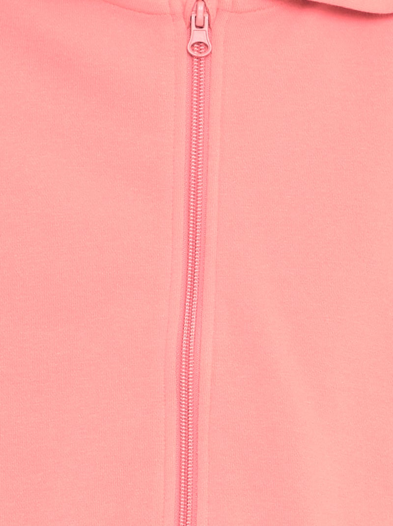 Felpa con cappuccio tinta unita ROSA - Kiabi