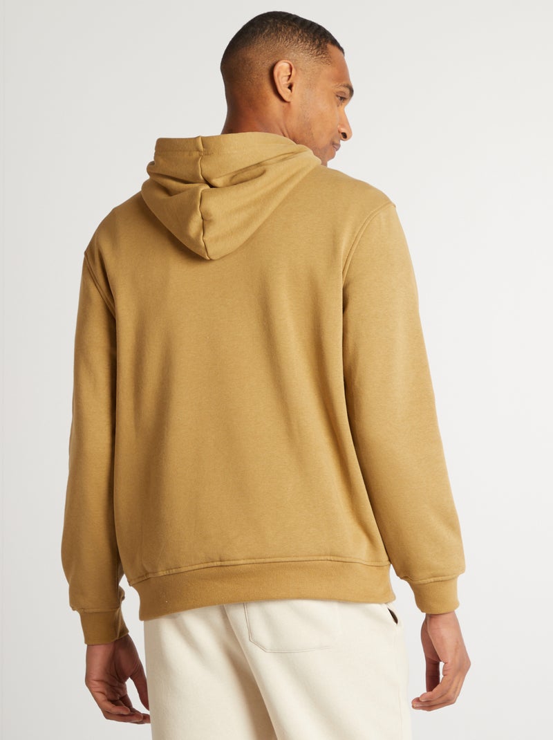 Felpa con cappuccio tinta unita VERDE - Kiabi