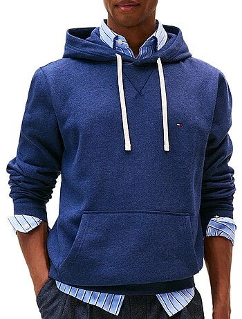 Felpa con Cappuccio Tommy Hilfiger da Uomo in Pile