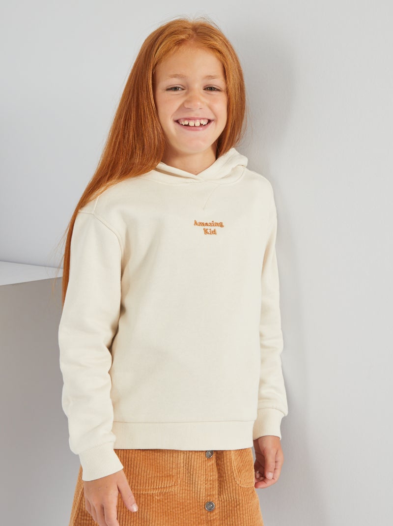 FELPA BIANCA UNISEX CAPPUCCIO main image 0