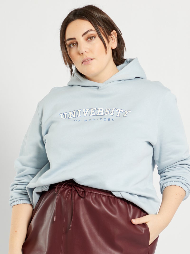 Felpa con cappuccio 'University' BLU - Kiabi