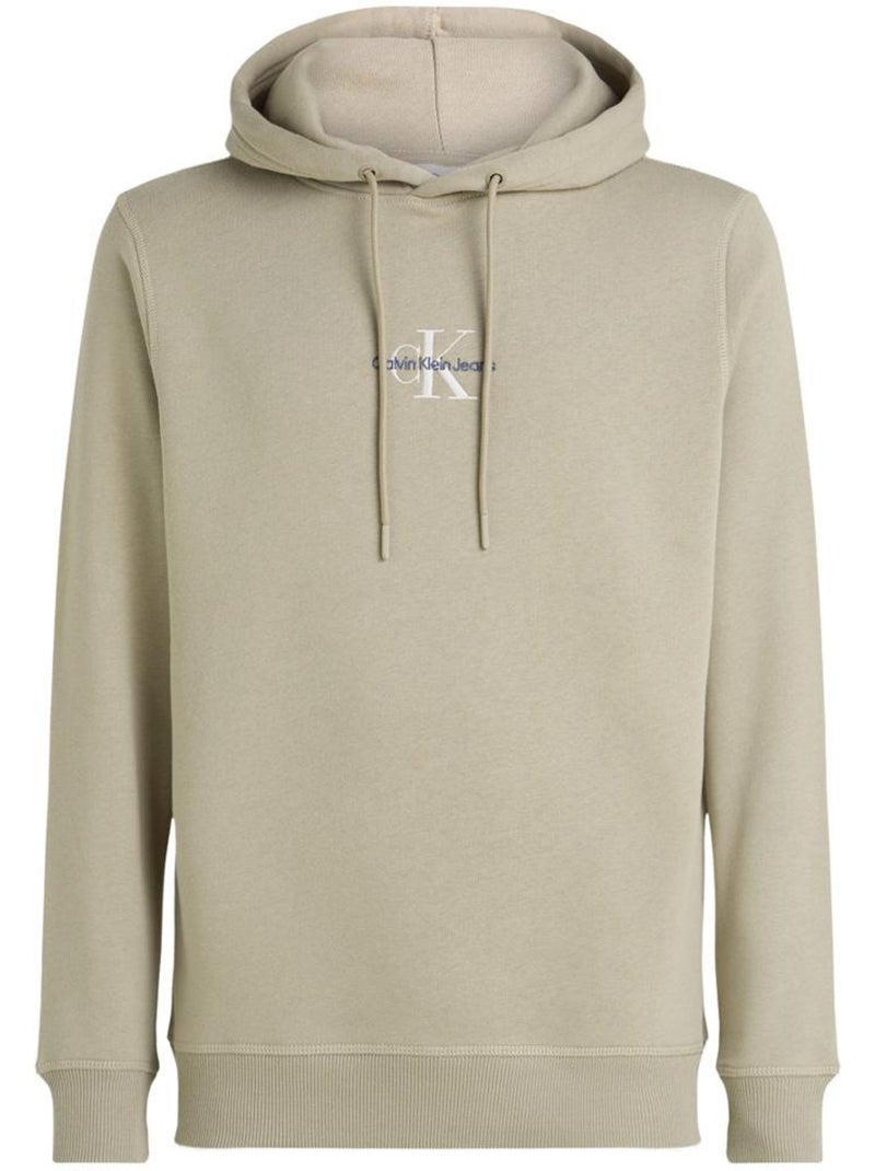 Felpa con Cappuccio Uomo Calvin Klein Beige - Kiabi