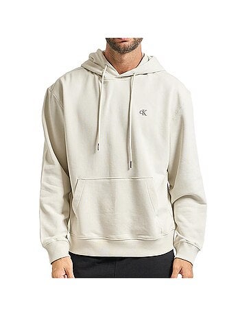 Felpa con Cappuccio Uomo Calvin Klein Jeans in Spugna
