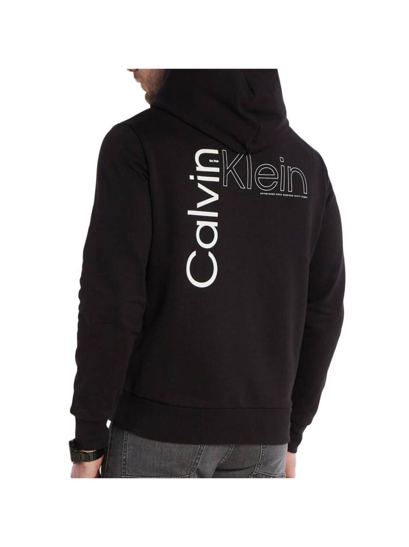 Felpa con Cappuccio Uomo Calvin Klein Jeans Nero - Kiabi