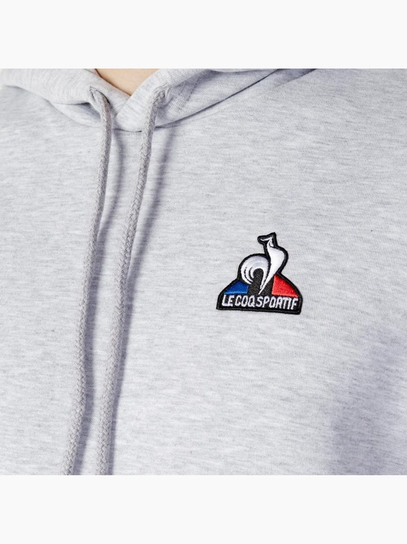Felpa con Cappuccio Uomo Le Coq Sportif Grigio argentato - Kiabi