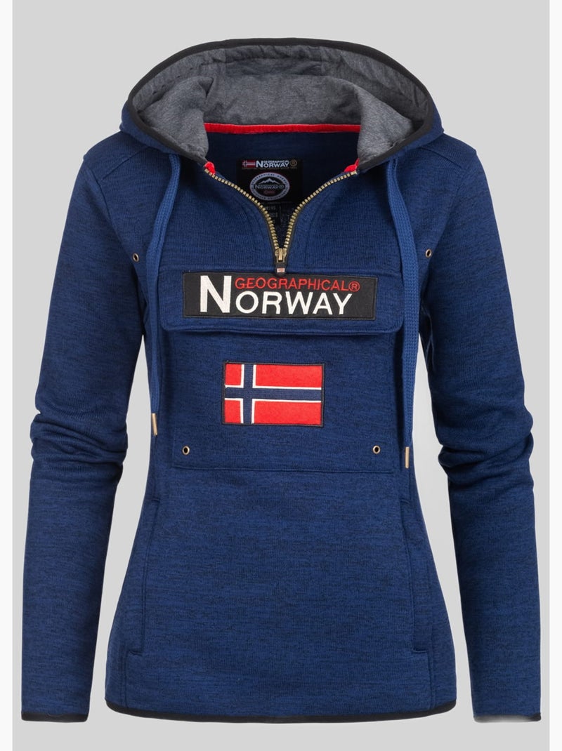 Felpa con cappuccio upclassica – geographical norway Blu marino - Kiabi