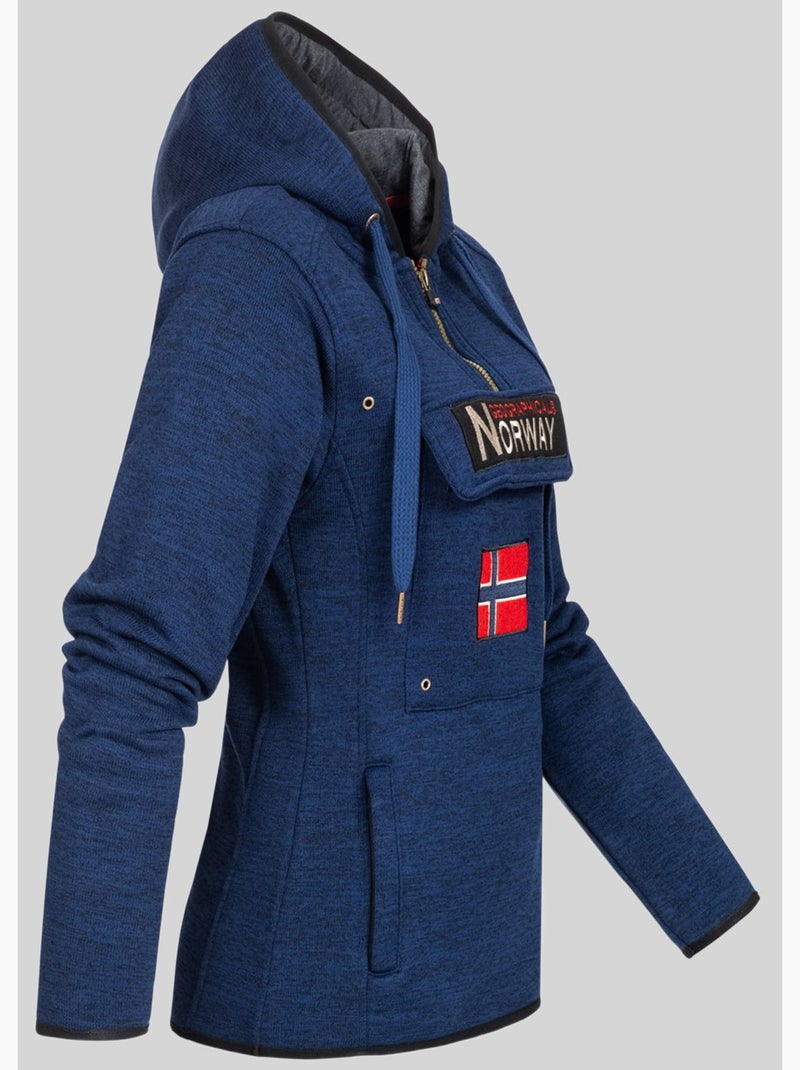 Felpa con cappuccio upclassica – geographical norway Blu marino - Kiabi