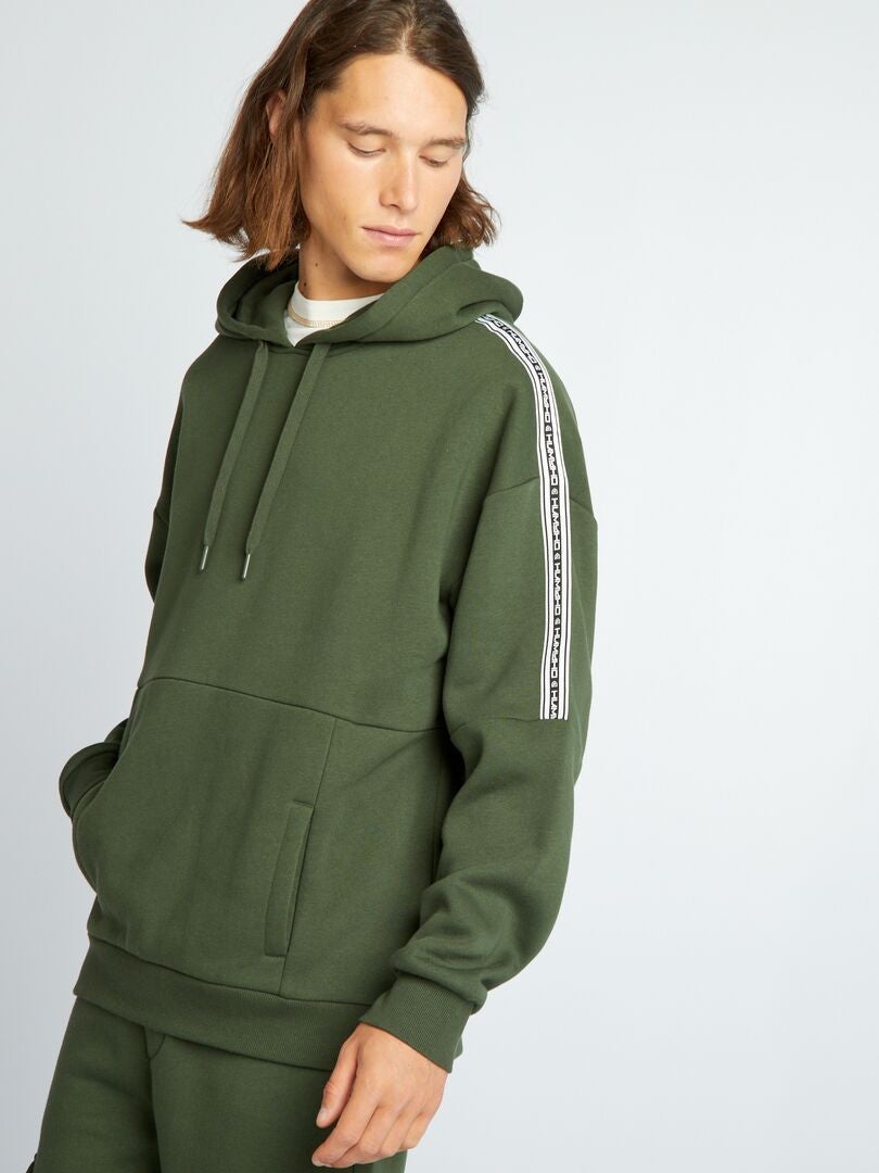 Felpa con cappuccio VERDE - Kiabi