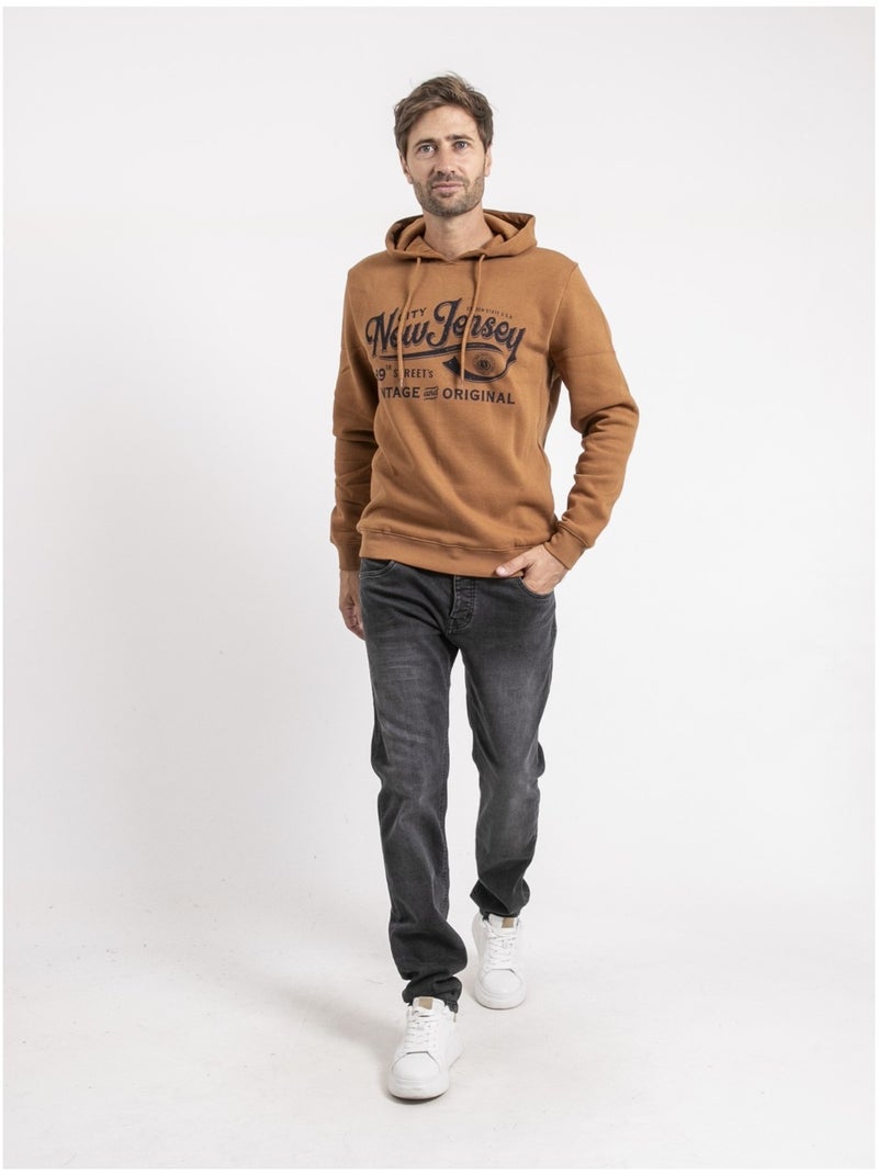 Felpa con cappuccio WARANGE Marrone caramello - Kiabi