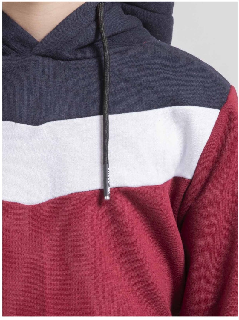 Felpa con cappuccio WARCY-J Bordeaux - Kiabi