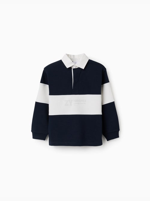 Felpa con colletto polo e colour block - Kiabi Felpa con colletto polo e colour block - Kiabi